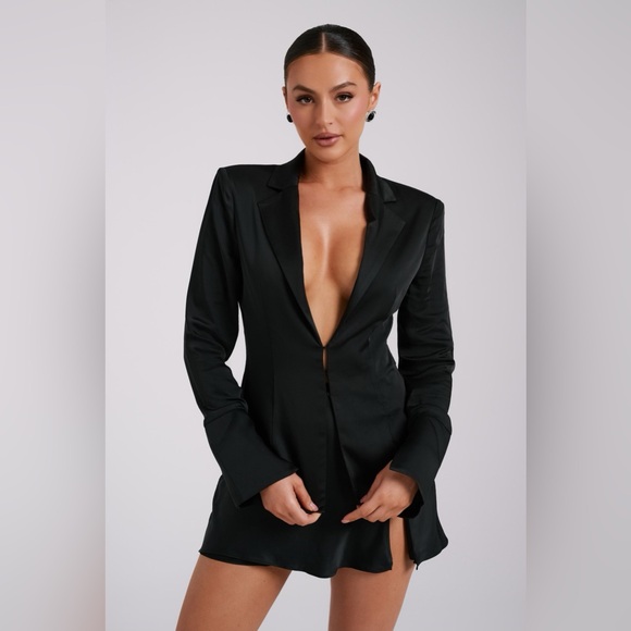 Hartley Satin Collared Shirt MESHKI S - Picture 3 of 3